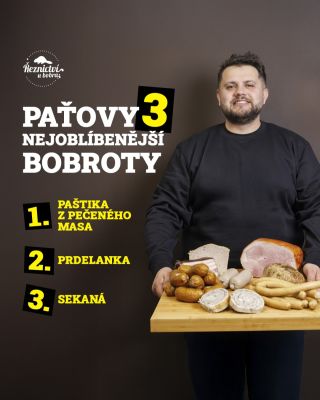 🦫 3 nejoblíbenější bobroty podle Patrika 1️⃣ Paštika z pečeného masa Mám ji spojenou s Tondou, který nás všechno učí....